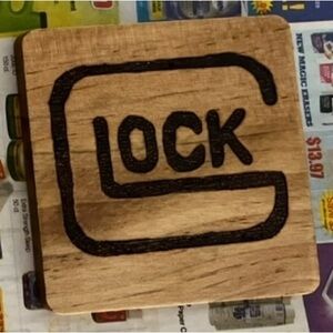 Drink coaster, handmade, wood burned